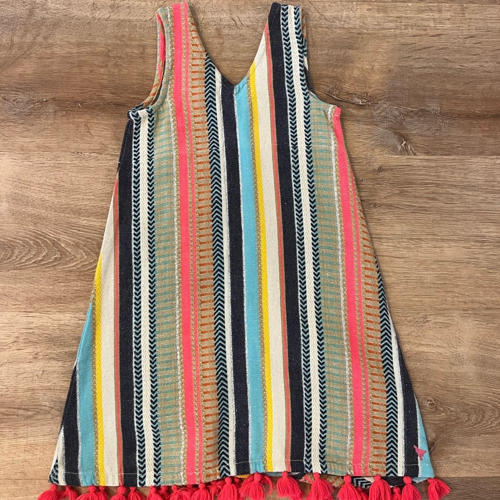 Pink Chicken Striped Summer Dress